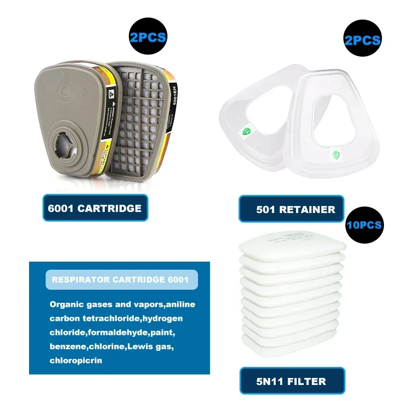 6001 6006 Картридж для респира – обзор и цена Dust Mask Construction